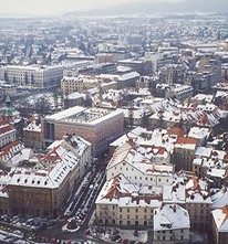 View of Ljubljana from atop the castle tower (Brian J Pozun)