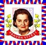 Albright on the Czech presidential flag