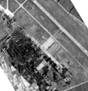 US Department of Defense post-strike assessment photograph of Podgorica Airfield, Montenegro. 