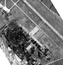 US Department of Defense post-strike assessment photograph of Podgorica Airfield, Montenegro.