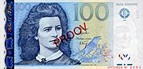 100 kroon note (poet Lydia Koidula)