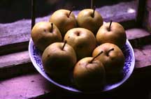 Fruit by a window