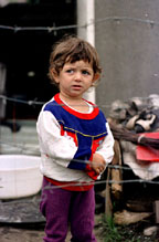 Chechen child in refugee camp