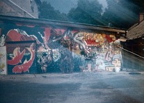 Wall mural at the former military barracks-turned squat in Maribor (Hema Zbogar)